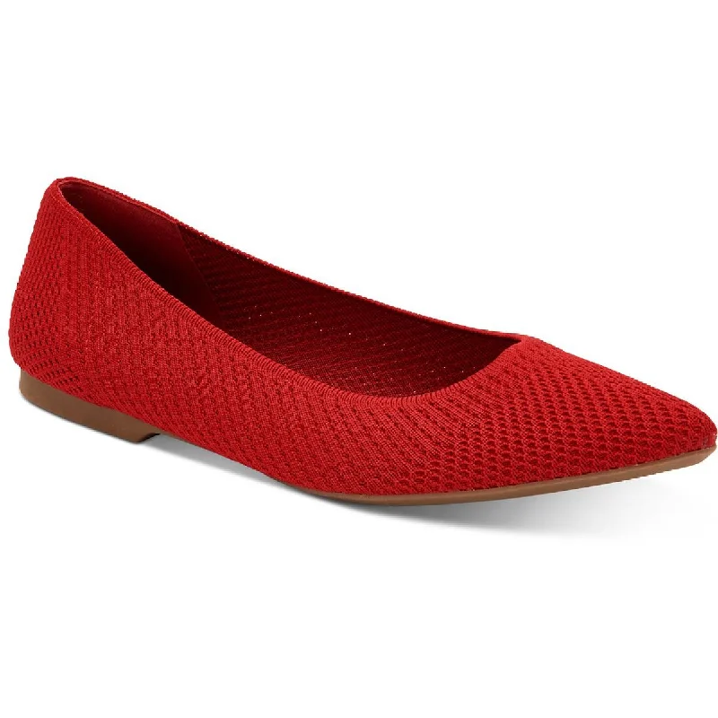 Alfani Womens Poppyy Knit Geometric Pointed Toe Flats