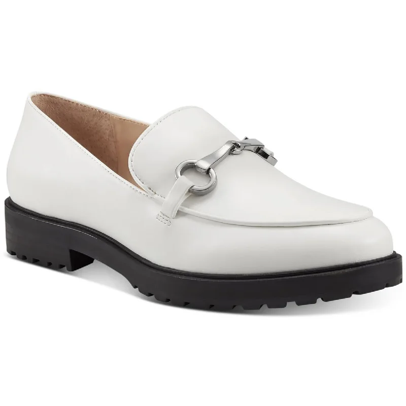 INC Womens Taylyn Faux Leather Lugged Sole Loafers