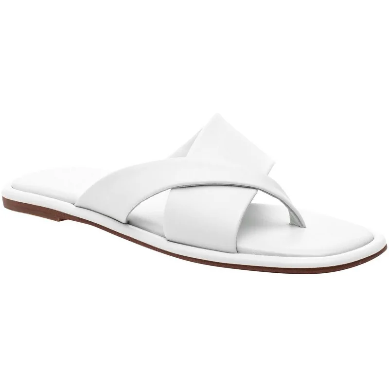 J/Slides Womens Yuri Leather Slip On Thong Sandals