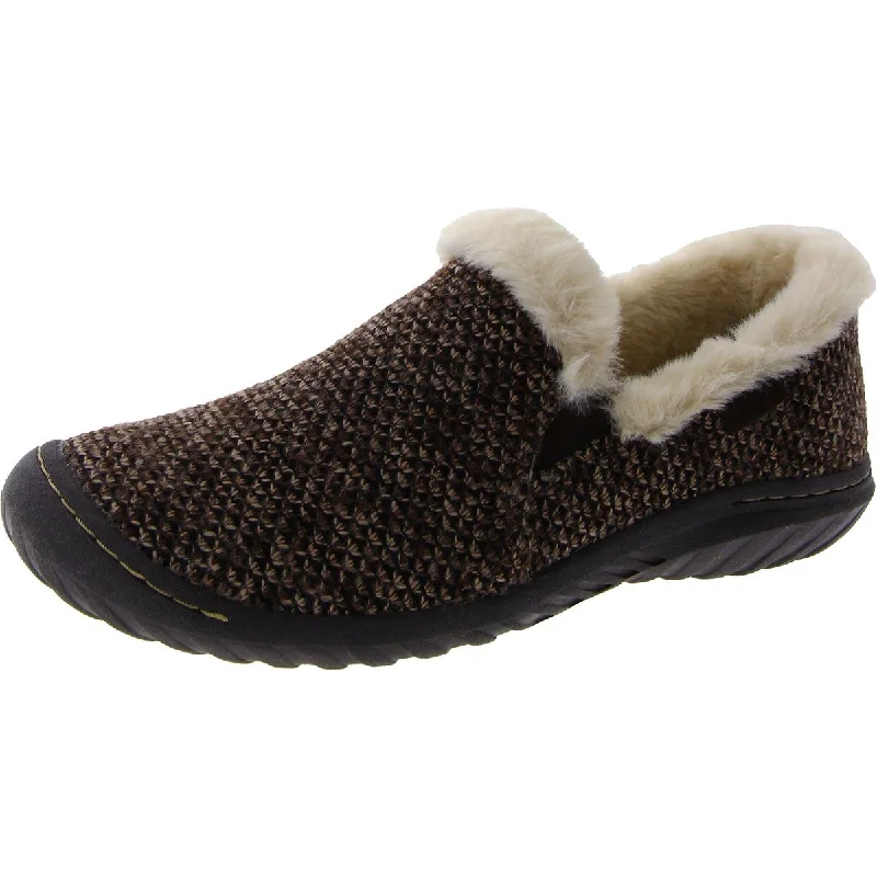 JBU by Jambu Womens Willow Knit Faux Fur Lined Slip On Loafers