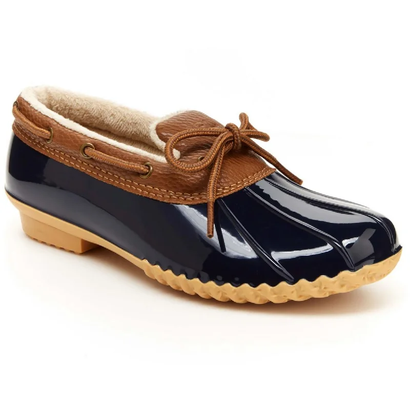 JBU by Jambu Womens Woodbury Faux Leather Duck Toe Loafers