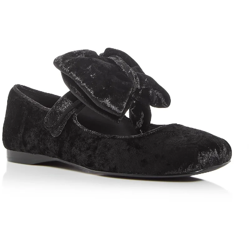 JC Play by Jeffery Campbell Womens Velvet Adjustable Ballet Flats