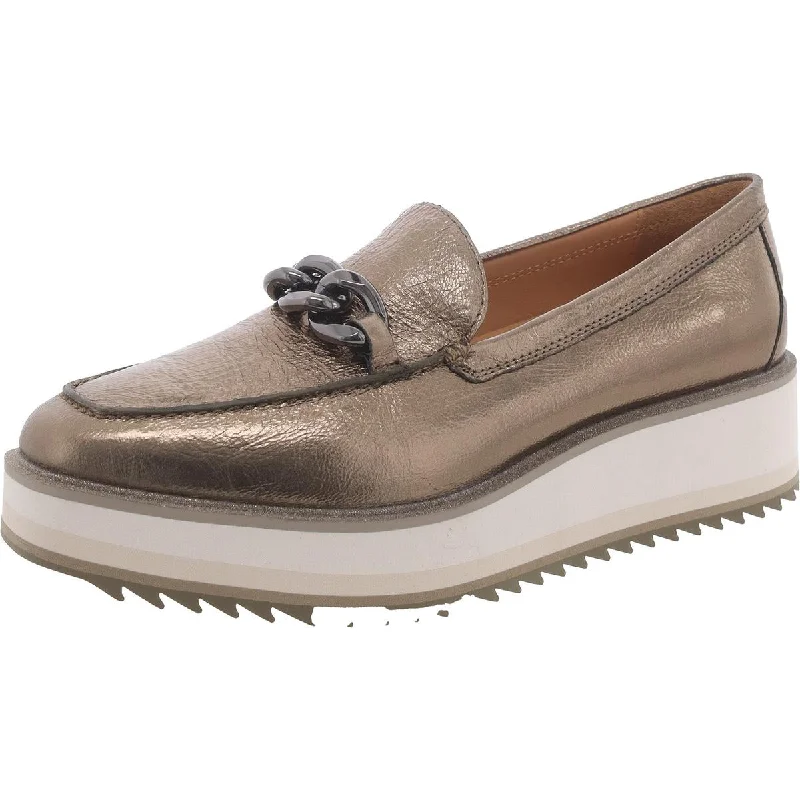 Johnston & Murphy Womens Gracelyn Leather Chain Loafers