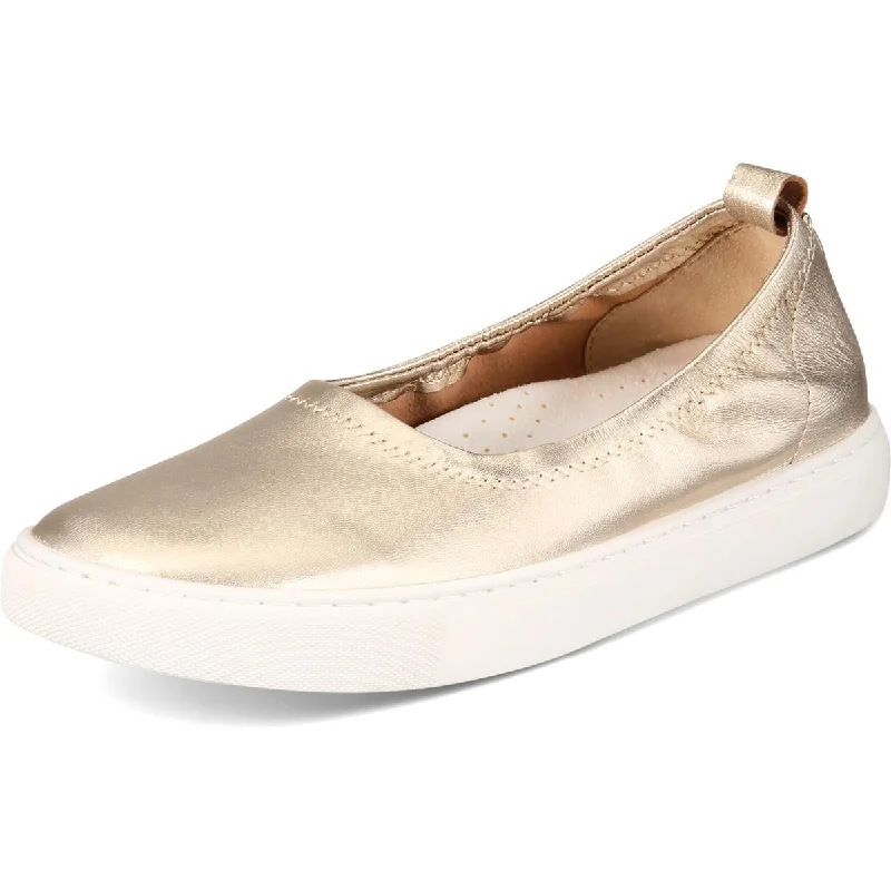 Kenneth Cole New York Womens Kam  Leather Slip On Ballet Flats