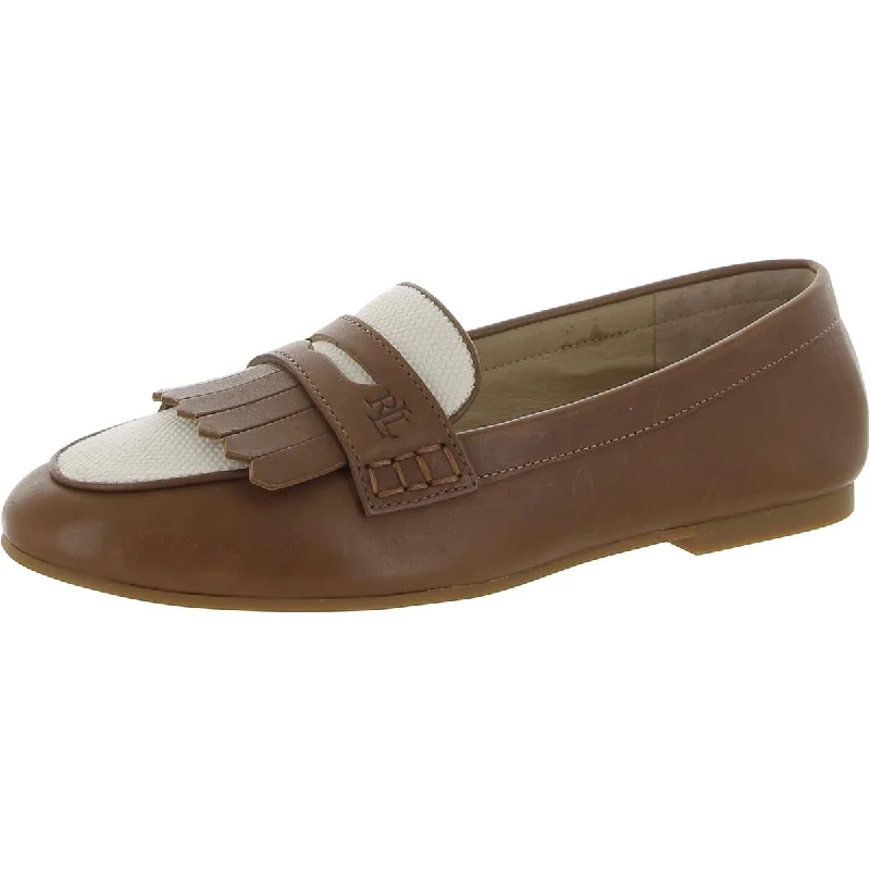 Lauren Ralph Lauren Womens Adison Kilt  Leather Embellished Loafers