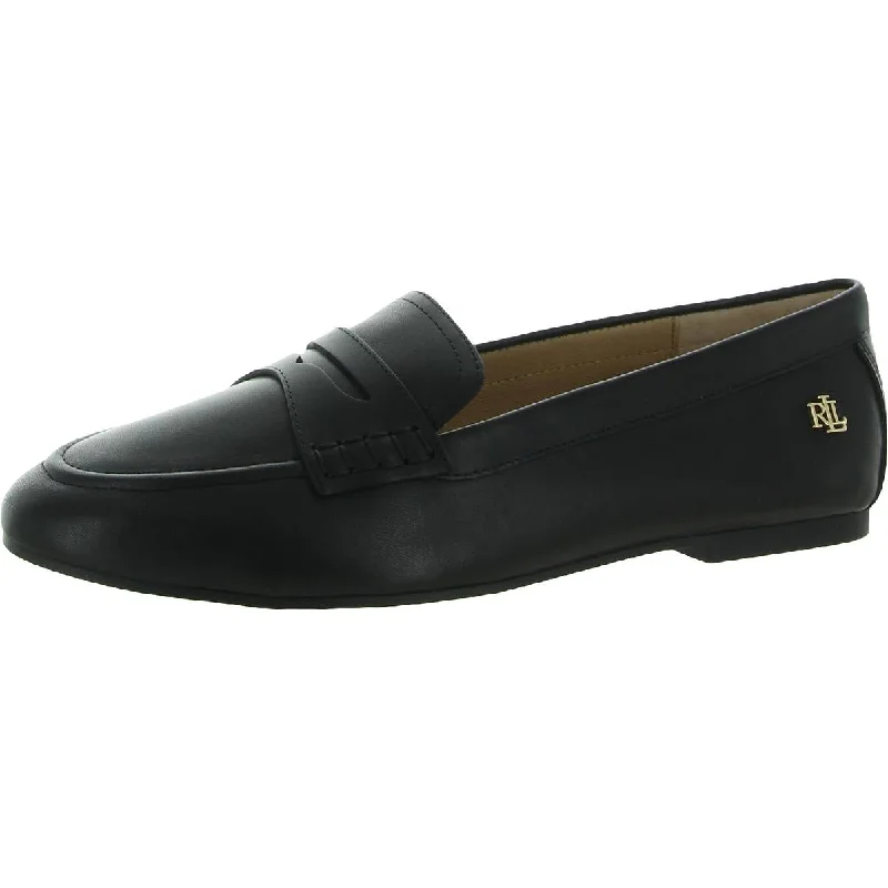 Lauren Ralph Lauren Womens Adison Leather Slip On Loafers