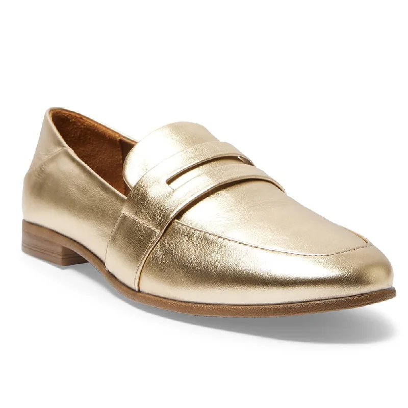 Lazaro Loafer in Gold Leather