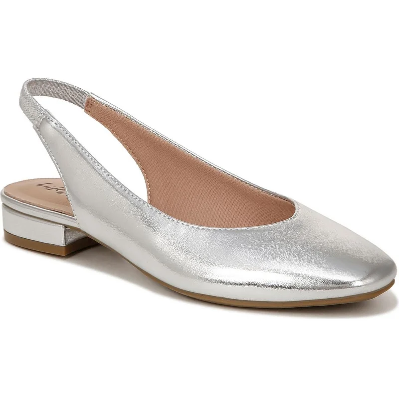 LifeStride Womens Claire Metallic Slingbacks