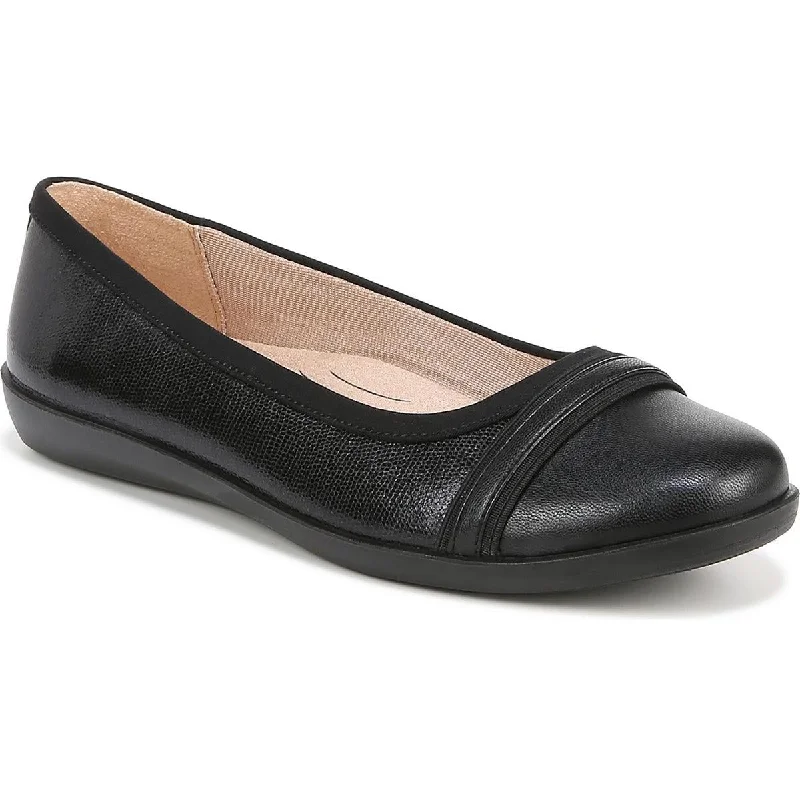 LifeStride Womens Nile Faux Leather Ballet Flats