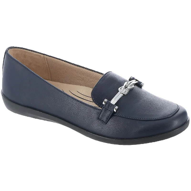 LifeStride Womens Nominate Faux Leather Embellished Loafers