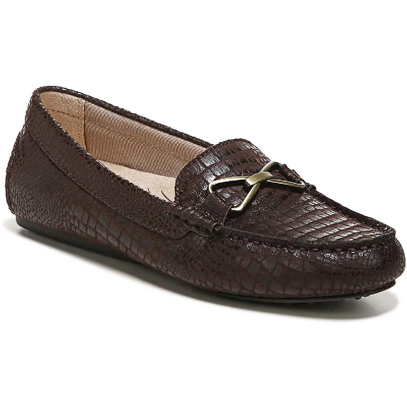 LifeStride Womens Turnpike Faux Leather Round Toe Loafers