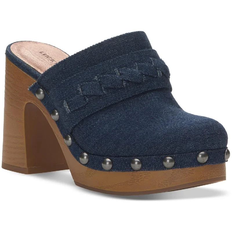 Lucky Brand Womens Denim Slip On Clogs