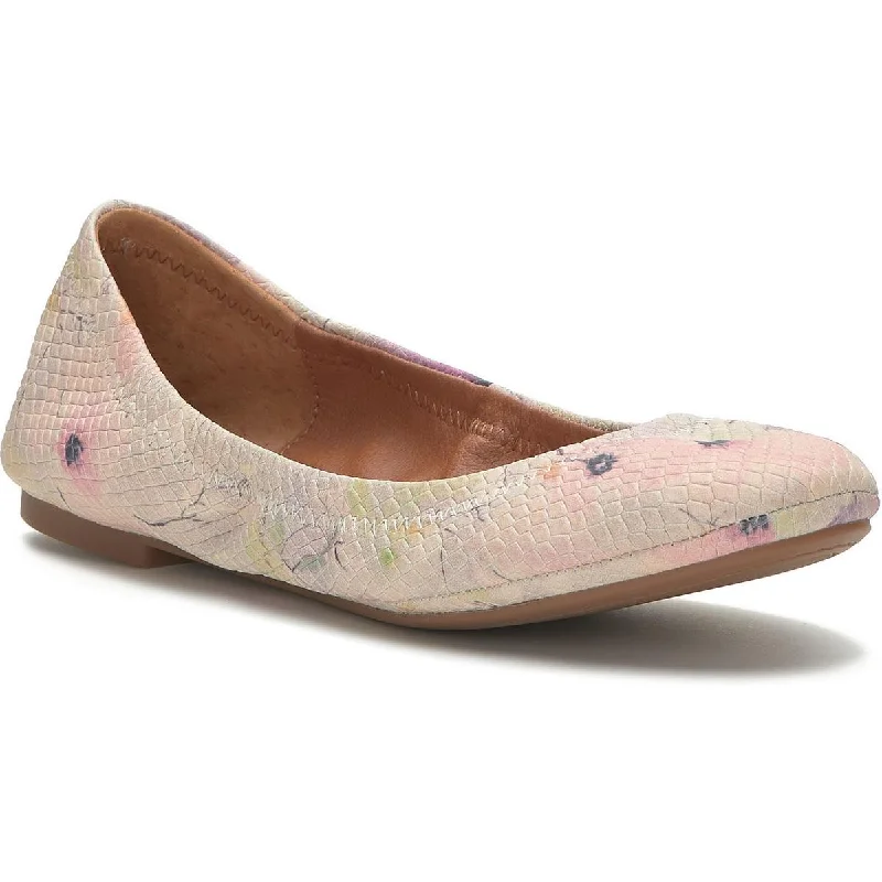 Lucky Brand Womens Emmie 4 Leather Slip On Ballet Flats