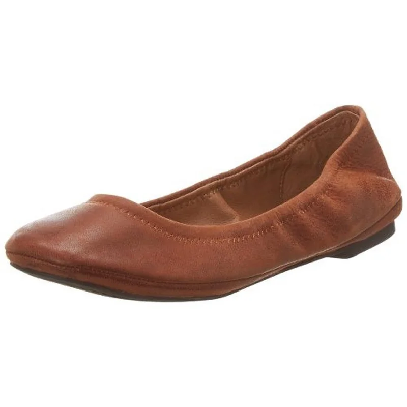 Lucky Brand Womens Emmie Leather Round Toe Ballet Flats