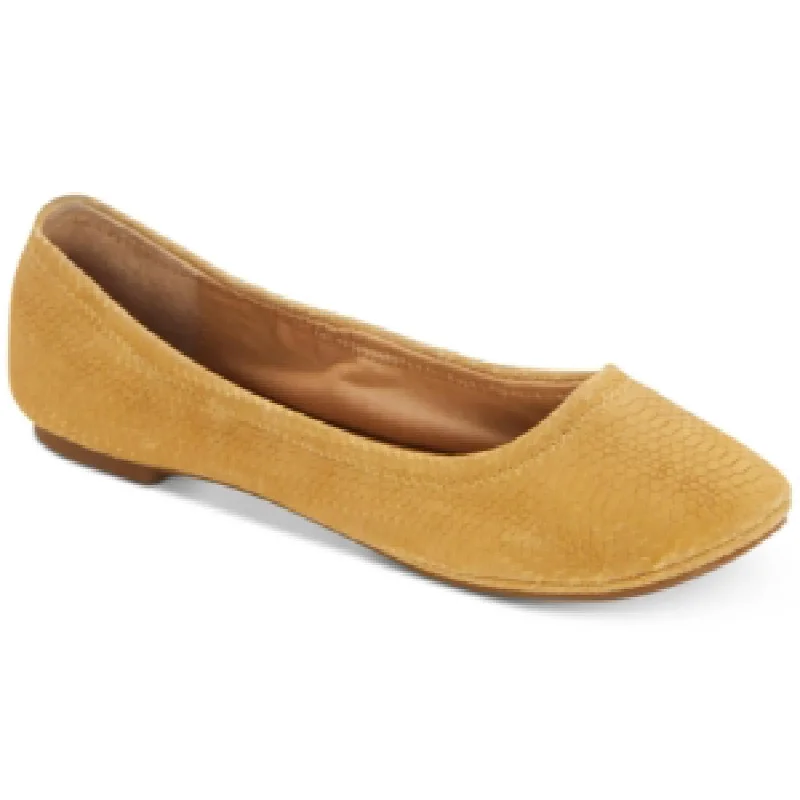 Lucky Brand Womens Emmie Leather Round-Toe Ballet Flats