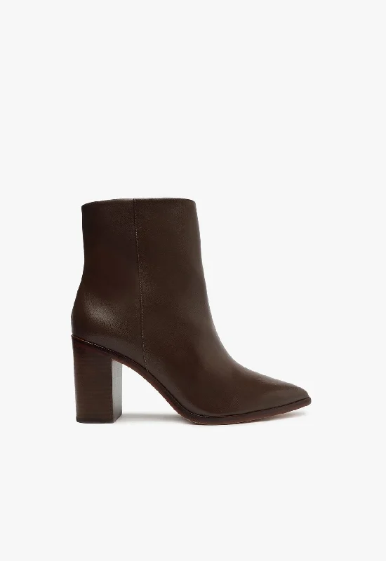 Magali Block Leather Bootie