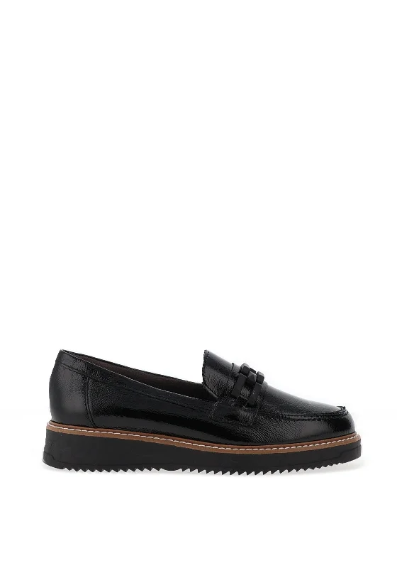 Pitillos Patent Effect Loafers, Black