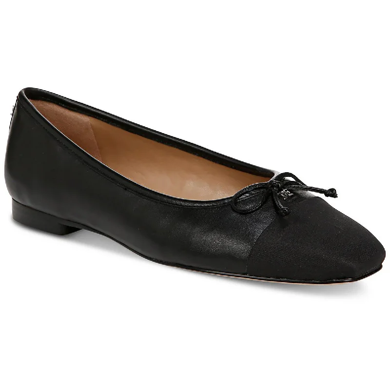 Sam Edelman Womens Marley Leather Bow Ballet Flats