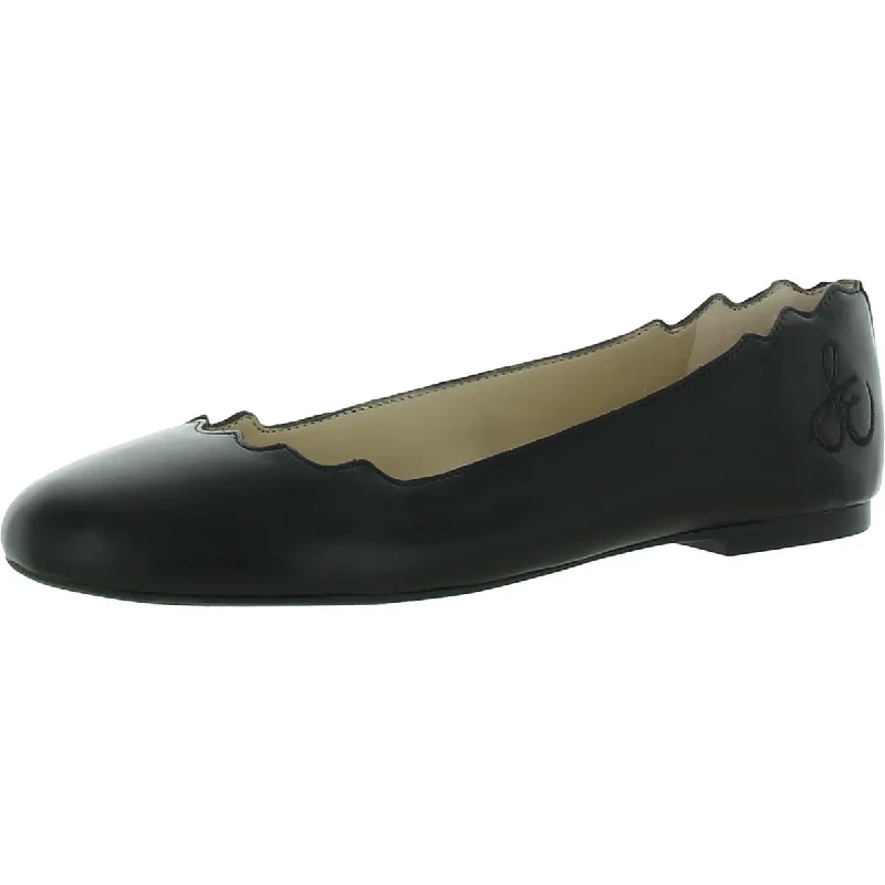 Sam Edelman Womens Scalloped Slip On Ballet Flats