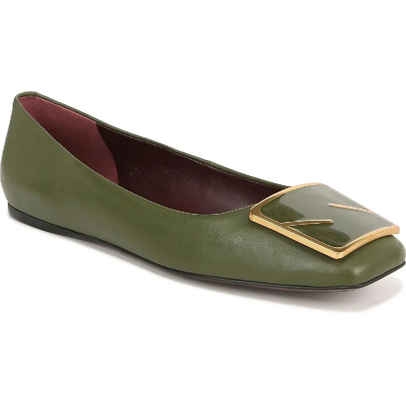 Sarto Franco Sarto Womens Flexa Amaya 3 Leather Square Toe Ballet Flats