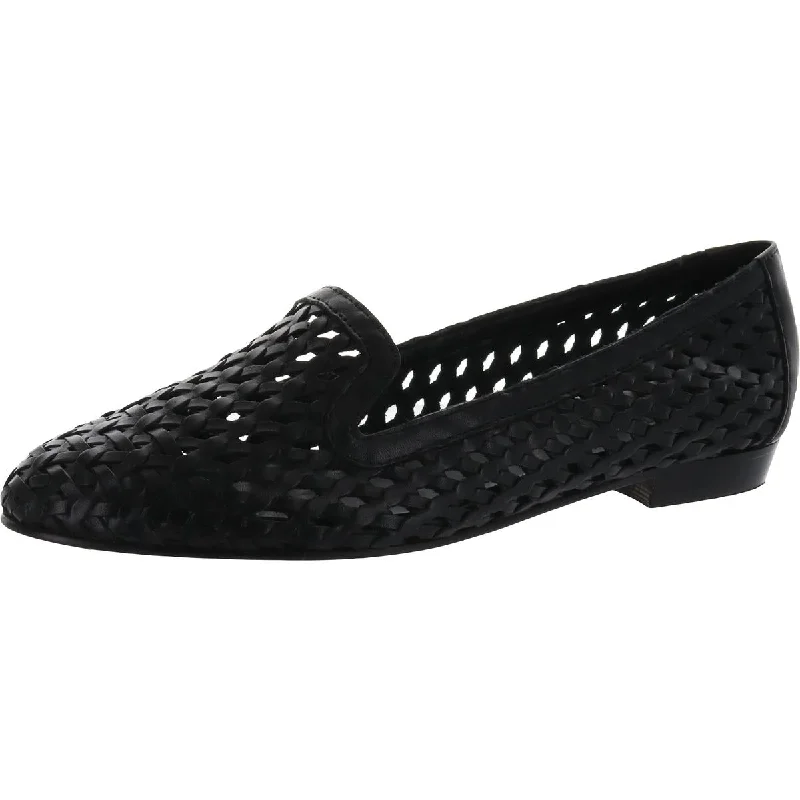 Sesto Meucci Womens Nefen Leather Woven Smoking Loafers