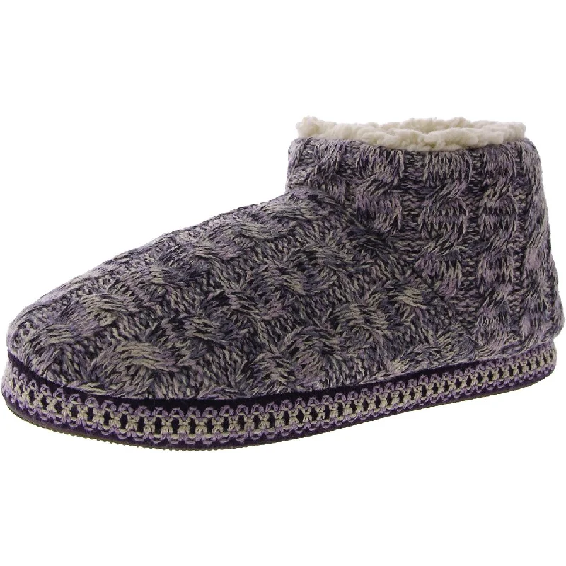 Muk Luks Womens Favina Slipper Faux Fur Slip On Bootie Slippers