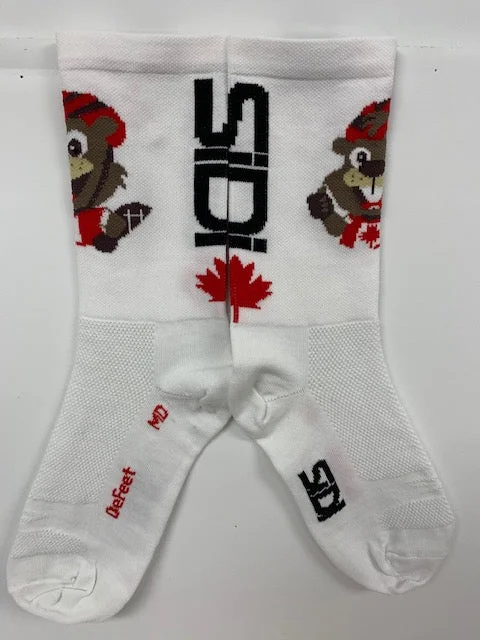 Bike Safe Beaver Sock White