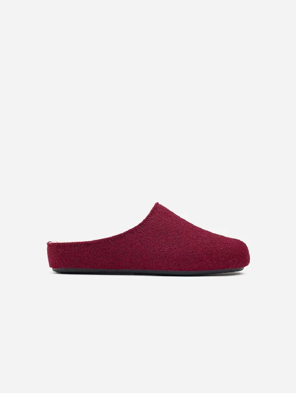 Date Women's Vegan Mule Slippers | Burgundy