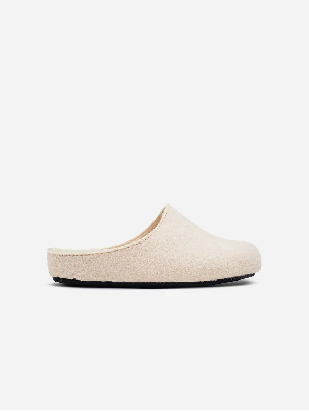 Date Women's Vegan Mule Slippers | Cream