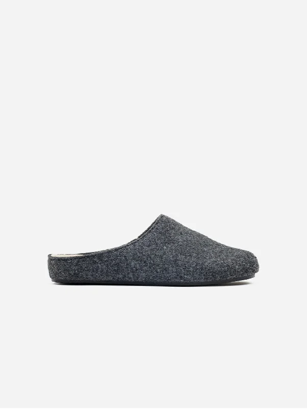 Date Women's Vegan Mule Slippers | Dark Grey