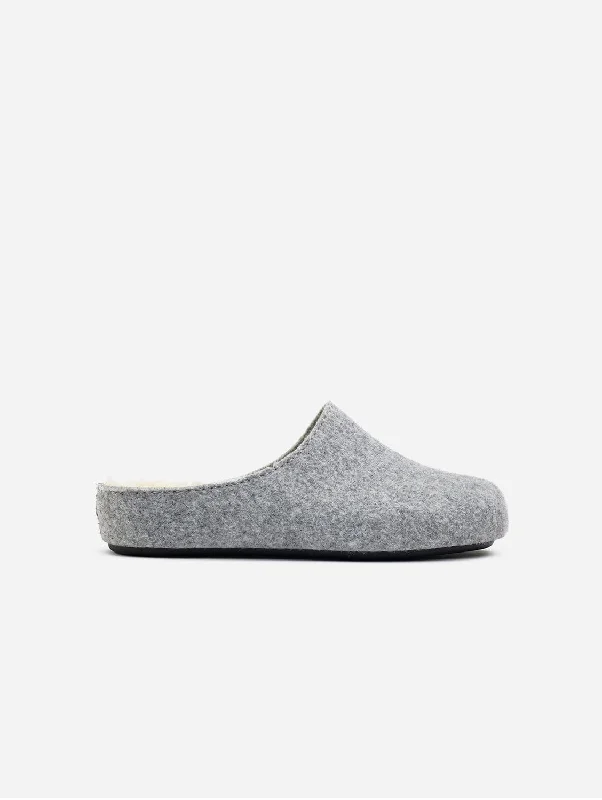 Date Women's Vegan Mule Slippers | Light Grey