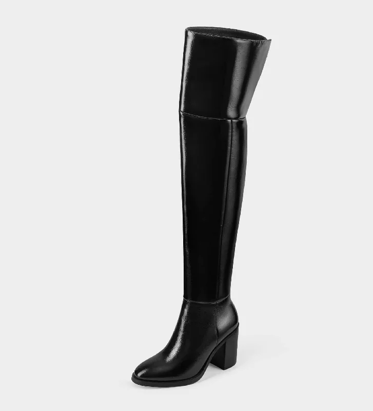 Almond Toe Over-The-Knee Boots