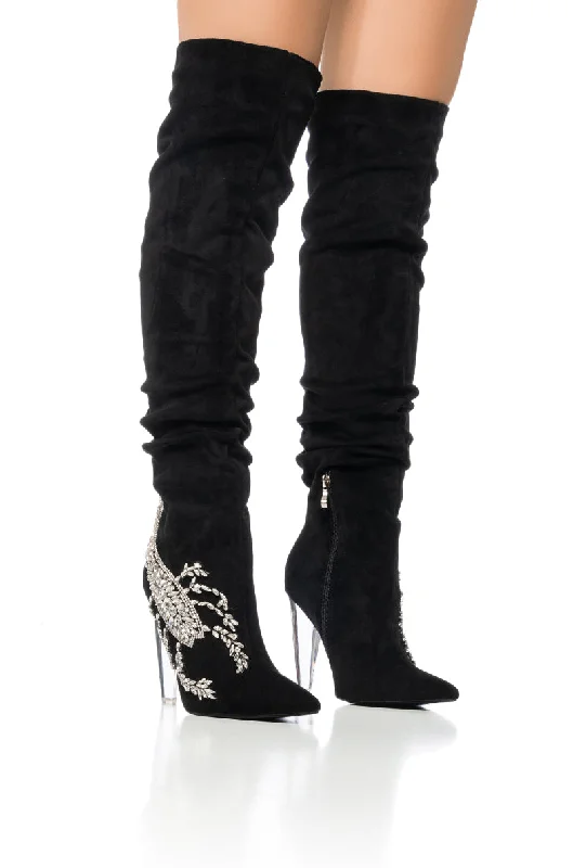 AZALEA WANG BAYLIN BLACK BOOT WITH SCORPIO DETAIL