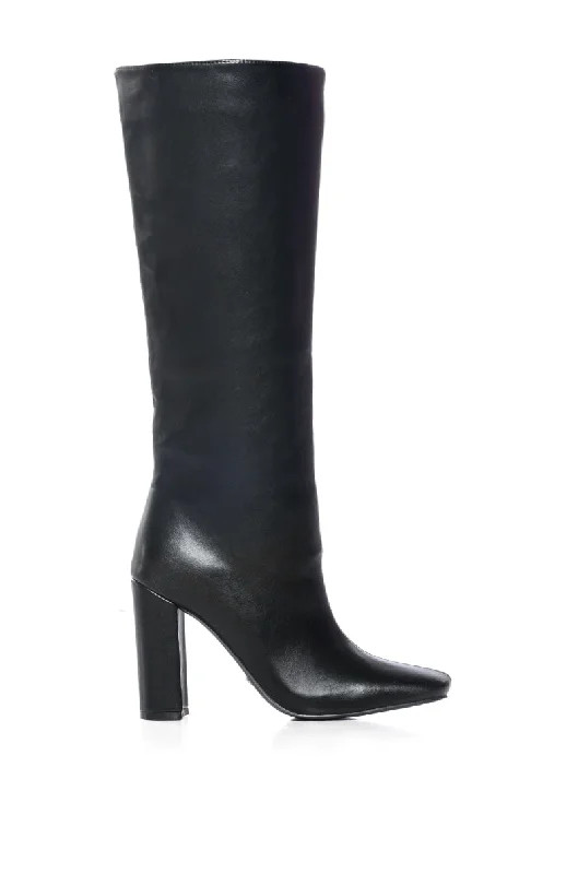 AZALEA WANG MAGNETIZED CHUNKY BOOT IN BLACK