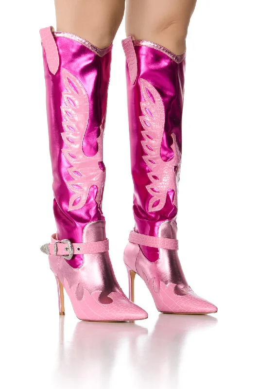 AZALWA WANG PINKSTER WESTERN STILETTO BOOT