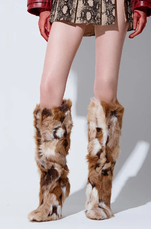 AZALEA WANG UPSETTER MULTI FURRY BOOT