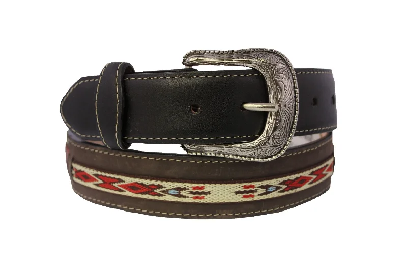 Black #455 Western Cowboy Belt Leather - Removable Buckle