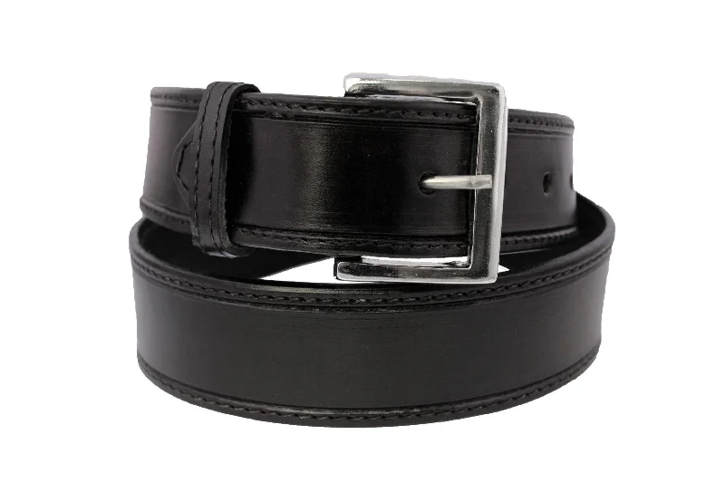 Black #485 Western Cowboy Belt Wide Leather - Removable Buckle