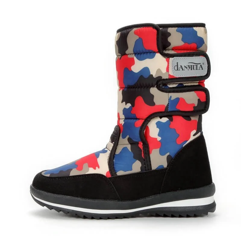 Bright Camouflage Women Winter / Snow Boots