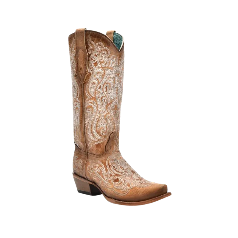 Corral Women's Crackled Straw Blue Boot