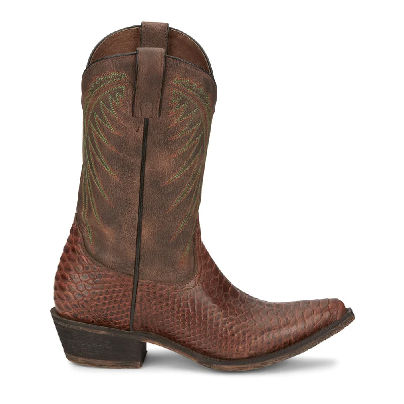 Carlita Rodeo Snake Print Snip Toe Cowboy Boots