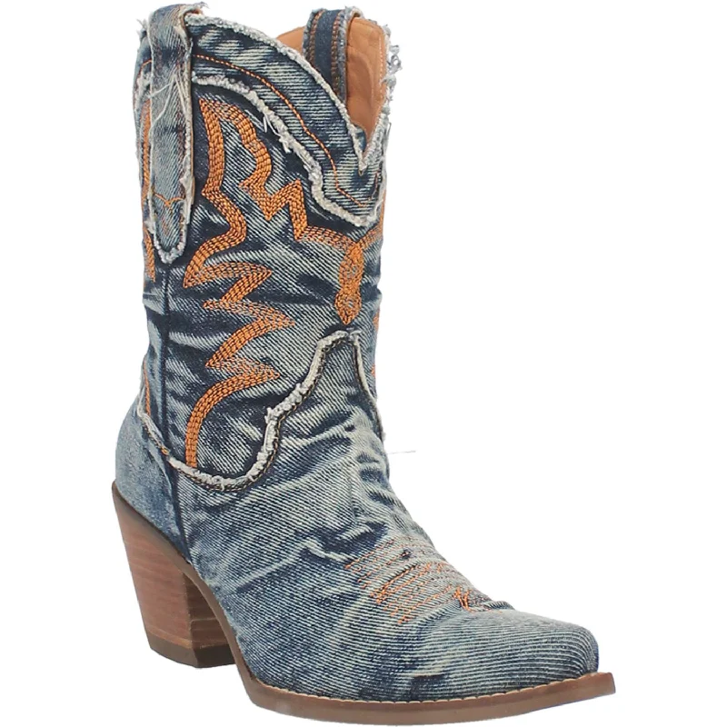 Dingo Womens Yall Need Dolly Cowboy Boots Leather Blue