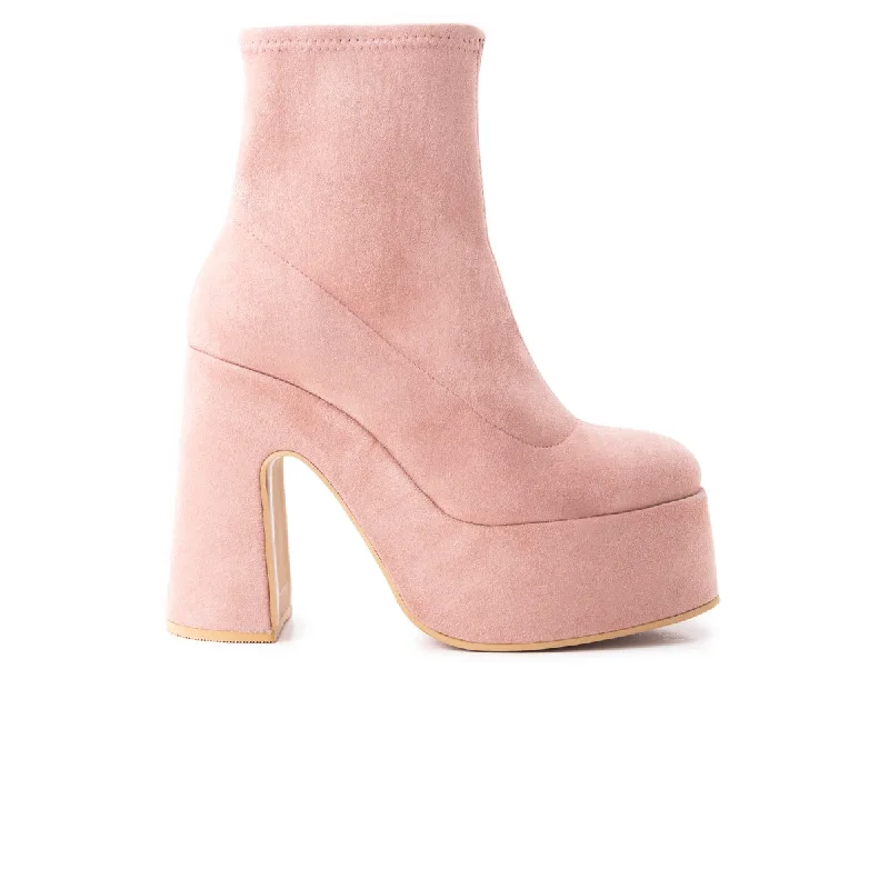 Flash Pink Suede Stretch