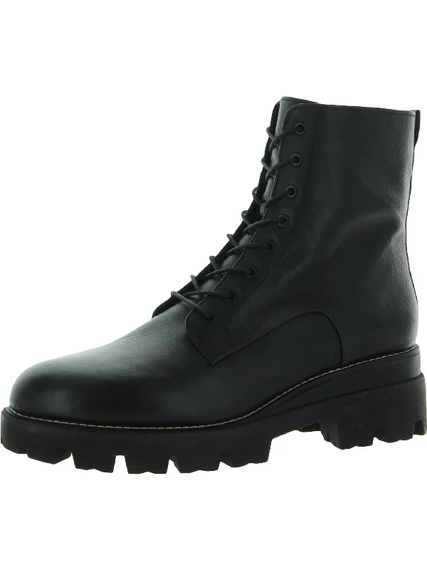 Garret Womens Lugged Sole Ankle Combat Boots