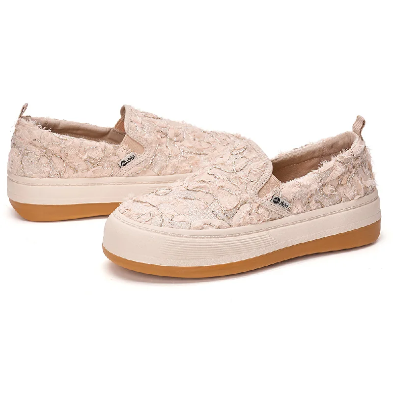 Women’s Slip-On Lace Platform Loafers-87820W