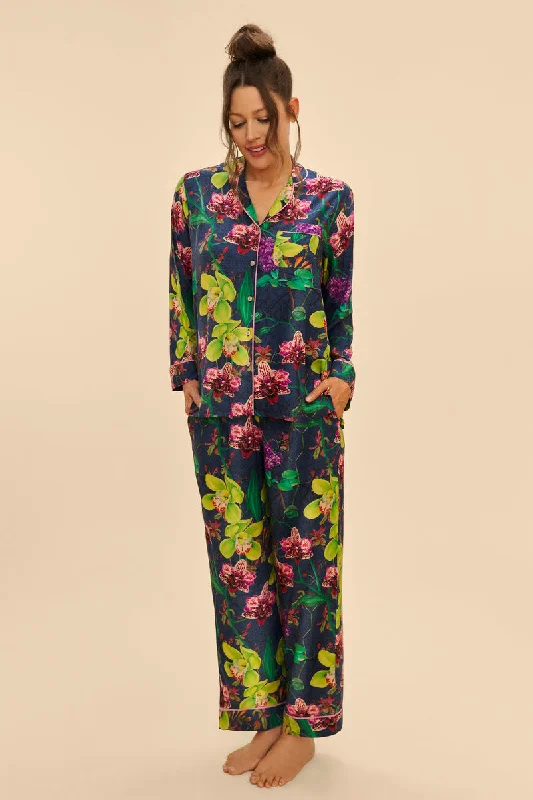 POWDER SUPER SOFT EXOTIC EVENING PAJAMAS IN INK