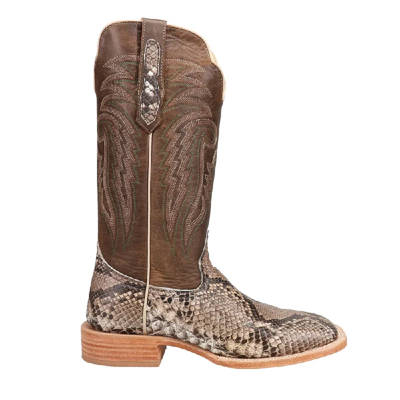 Python Belly Square Toe Cowboy Boots