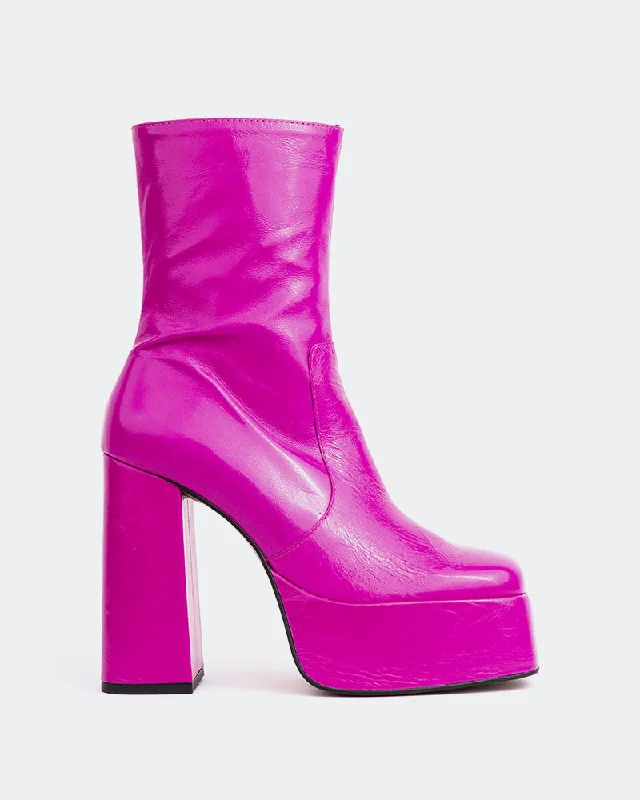 Tate Fuchsia Leather