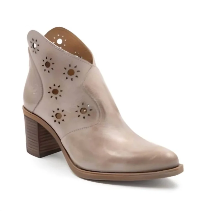 Terry Bootie In Taupe