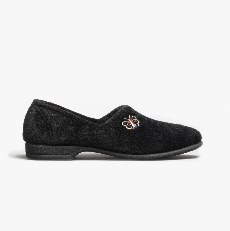 BOUQUET Ladies Slippers Black